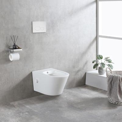 Wandcloset Wiesbaden Bidesta Rimless Met Bidetkraan Koud Water Mat Wit Wandcloset Wiesbaden Bidesta Rimless Met Bidetkraan Koud Water Mat Wit