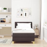 Boxspringbed met matras Donkerbruin 80x200 cm Stof - thumbnail