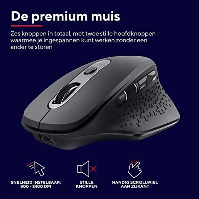 Trust Ozaa muis Rechtshandig RF Draadloos Optisch 2400 DPI