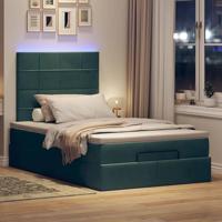 Ottoman bed met matrassen en LED's 120x190cm fluweel - thumbnail