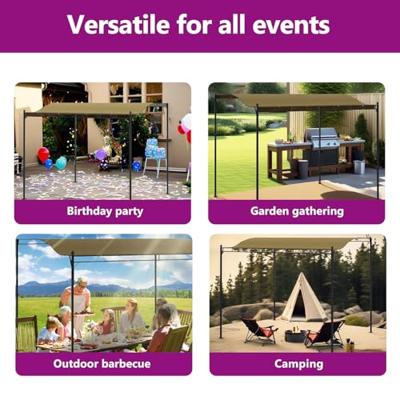 VidaXL Zonneluifel 180 g/m² 3x2,4 m taupe