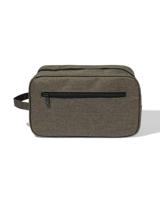 HEMA Toilettas 27x12x16cm donkergroen - thumbnail