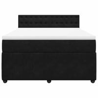 Boxspring met matras fluweel zwart 140x200 cm - thumbnail