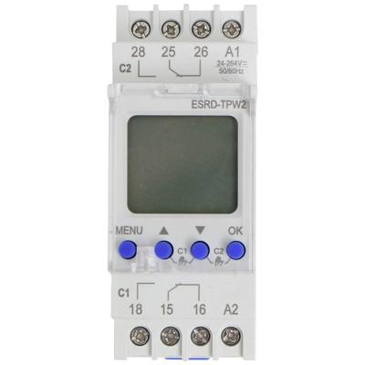 Counttec S2K90 Schakelklok voor DIN-rails ESRD-TPD2 Multifunctioneel, Weekprogramma, Dagprogramma, Vakantieprogramma Counttec S2K90 Schakelklok voor DIN-rails ESRD-TPD2 Multifunctioneel, Weekprogramma, Dagprogramma, Vakantieprogramma