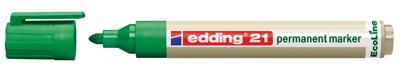 Edding edding 21 permanent marker EcoLine 4-21004 Permanent marker Groen Watervast: Ja