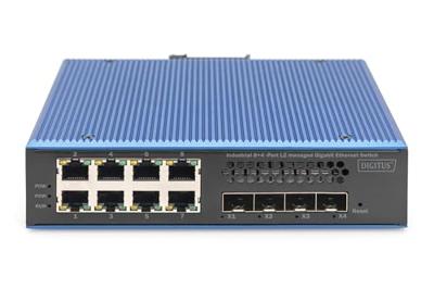 Digitus DN-651160 Industrial Ethernet Switch 8 + 4 poorten 1 GBit/s Digitus DN-651160 Industrial Ethernet Switch 8 + 4 poorten 1 GBit/s