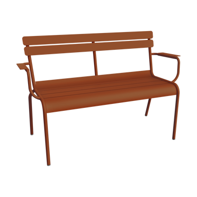 Fermob Luxembourg tuinbank met armleuning Candied Orange