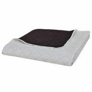VidaXL Bedsprei gewatteerd dubbelzijdig 230x260 cm beige/bruin - thumbnail