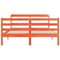 Bed met matras massief grenenhout wasbruin 140x190 cm - thumbnail
