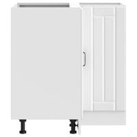 Keuken hoekonderkast Lucca bewerkt hout wit - thumbnail