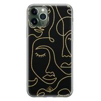 iPhone 11 Pro siliconen hoesje - Abstract faces - thumbnail