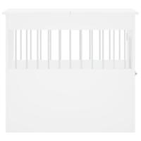 Hondenbench 64,5x80x71 cm bewerkt hout wit - thumbnail