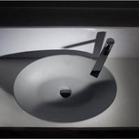 Opbouw Waskom Ideavit Solidthin 60x40x14.5 cm Solid Surface Mat Licht Grijs Ideavit - thumbnail
