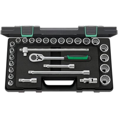 Stahlwille Dopsleutelset | 28-delig 1/2 inch | sleutelwijdtes 8-32 mm | aantal tanden 36 12-kant | 1 stuk - 96031407 96031407