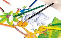 Eberhard Faber ef-514817 kleurpotloden met gum etui 12 stuks - thumbnail