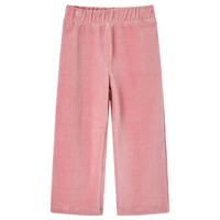 VidaXL Kinderbroek 128 ribfluweel lichtroze - thumbnail