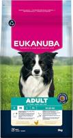 Eukanuba Hondenvoer Droog met verse kip voor middelgrote rassen, premium droogvoer voor volwassen honden, 3 kg - thumbnail