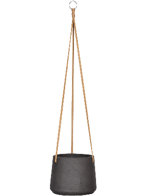 Rough Eco-line hangende bloempot XL 23x20 cm Patt zwart