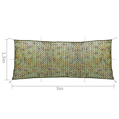 VidaXL Camouflagenet met opbergtas 1,5x5 m groen