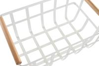 Veelzijdige mand DKD Home Decor Wit Natuurlijk Metaal Pijnboom 36 x 22 x 15,5 cm - thumbnail