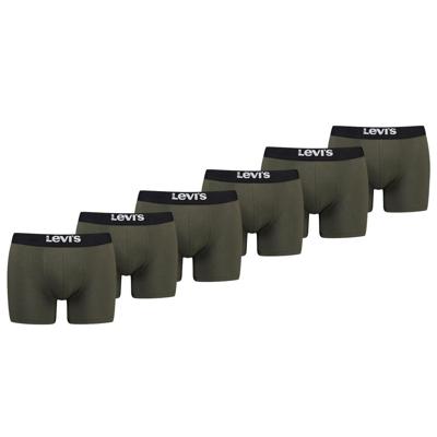 Levi's Boxershorts Solid Basic Organic Cotton 6-pack Khaki-L