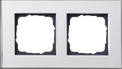 Gira Esprit afdekraam 2-voudig chroom