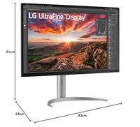 LG UltraFine 32UQ850V-W Monitor Zilver - thumbnail