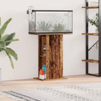 VidaXL Aquariumstandaard 36x60,5x72,5 cm bewerkt hout oud houtkleurig - thumbnail