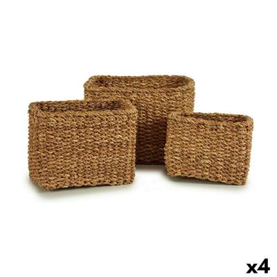 Mandenset Gift Decor Bruin Zeealgen 4 L 8 L 12 L (4 Stuks)