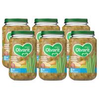 Olvarit babyvoeding sperziebonen rundvlees aardappel 8+ mnd (6 x 200 gram) - thumbnail
