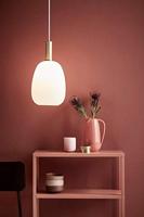 Hanglamp opaal glas &apos;Alton 23&apos; Nordlux wit messing E27 fitting 23 cm - thumbnail