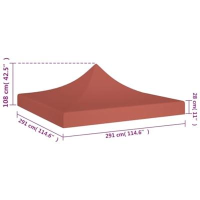 VidaXL Partytentdak 270 g/m² 3x3 m terracotta