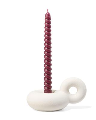 HEMA Kandelaar donut met oor wit (wit)