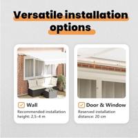 VidaXL Inklapbaar zonnescherm wit 300 x 250 cm stof - thumbnail