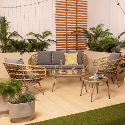 Sintra set wicker 186x80x82 cm naturel Decoris - Decoris Sintra set wicker 186x80x82 cm naturel Decoris - Decoris