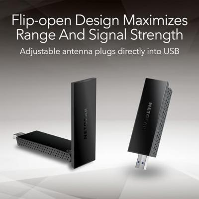 Netgear nighthawk ax1800 wifi 6 usb 3.0 adapter wlan adapter (zwart)