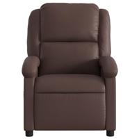 Fauteuil verstelbaar kunstleer bruin - thumbnail
