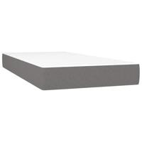 Boxspring met matras stof donkergrijs 120x190 cm - thumbnail
