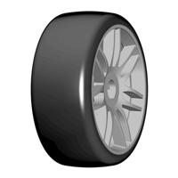 GRP T02 SLICK - S2 XSoft - Mounted on New Spoked Silver Wheel - 1 Pair - thumbnail