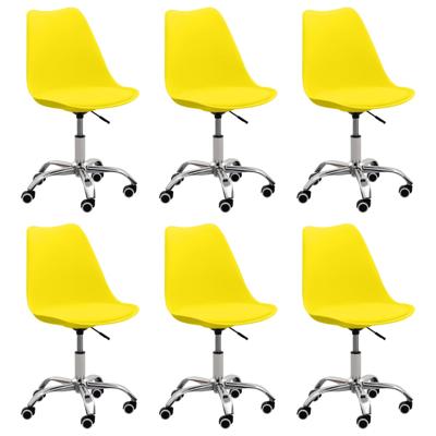 vidaXL Eetkamerstoelen 6 st kunstleer geel