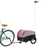 Fietstrailer 30 kg ijzer zwart en rood - thumbnail