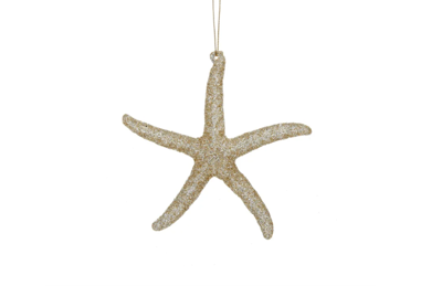 5 inch Acrylic Gold Glitter Starfish Orn 12,7x1,27x12,7 cm kerstornament Kurt S. Adler - Kurt s adler