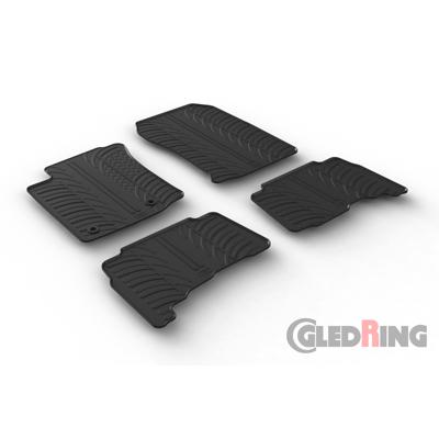 Rubbermatten passend voor Toyota Landcruiser Automaat 2013- (T-Design 4-delig + montageclips) GL0272