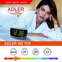 Adler AD 1121 radio Klok Analoog & digitaal Zwart - thumbnail
