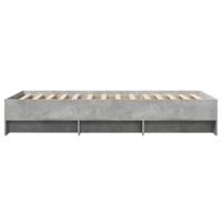 Bedframe bewerkt hout betongrijs 90x190 cm - thumbnail