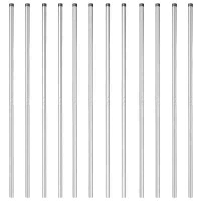 Hekpalen 12 pcs Zilver 140 cm Gegalvaniseerd staal Hekpalen 12 pcs Zilver 140 cm Gegalvaniseerd staal