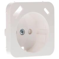 Reflex Inlegplaat rond voor wandcontactdoos met USB-C & USB - Wit - thumbnail