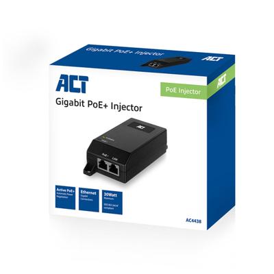 ACT Gigabit PoE+ injector 30W