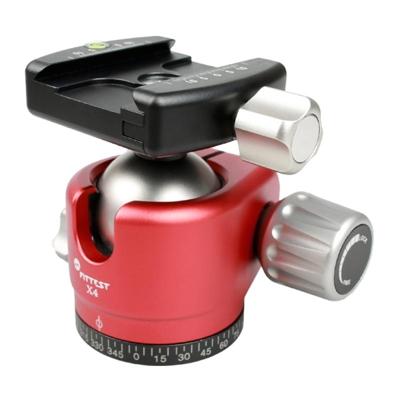 FITTEST X4 Low Center of Gravity High Locking Force Panoramic Ball Head with Quick Release Plate for DSLR & Digital Cameras Load Max 10kg(Red) FITTEST X4 Low Center of Gravity High Locking Force Panoramic Ball Head with Quick Release Plate for DSLR & Digital Cameras Load Max 10kg(Red)