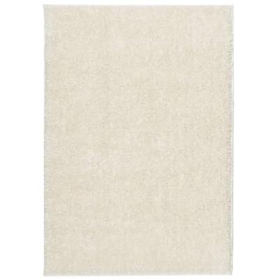Vloerkleed ISTAN hoogpolig glanzend 160x230 cm crmekleurig